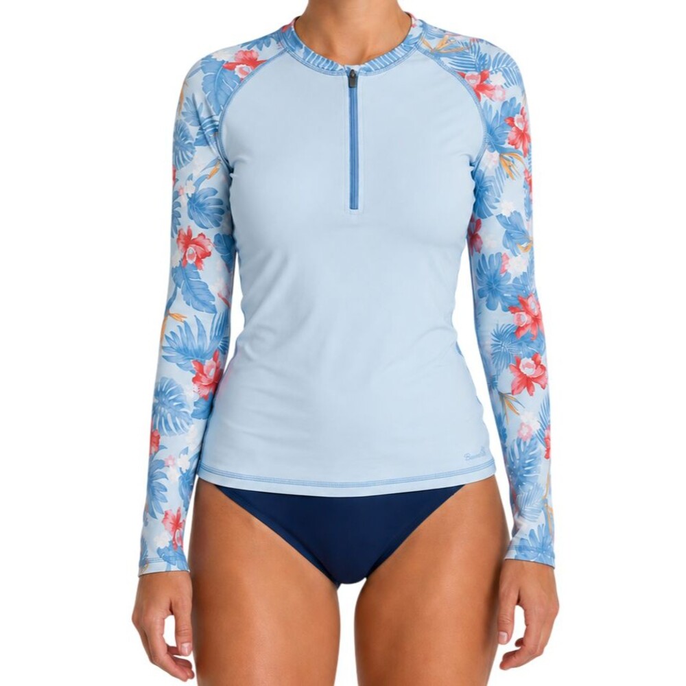 New Burnside Rash Guard Women's Large Long Sleeve Water Shirt UPF 35+